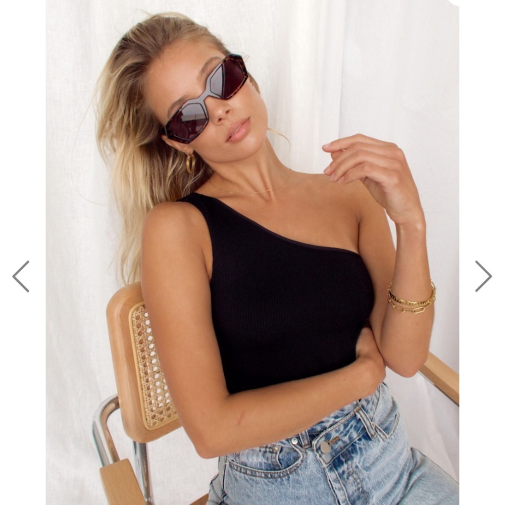 Gia Black Shoulder Bodysuit